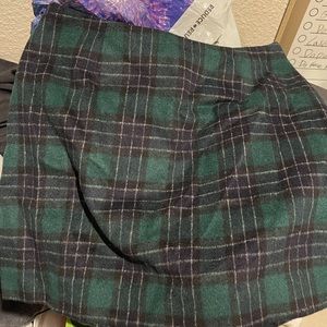 SOLD GUIZIO Plaid Green Mini Skirt